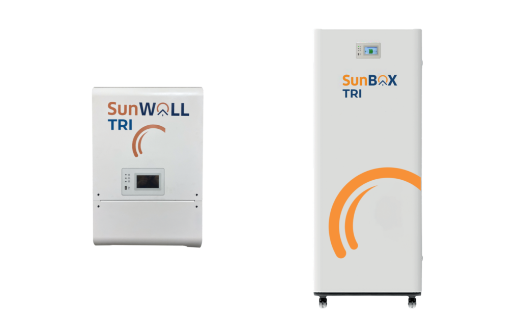 Solutions de stockage triphasées de la gamme SunHome : SunWall Tri et SunBox Tri